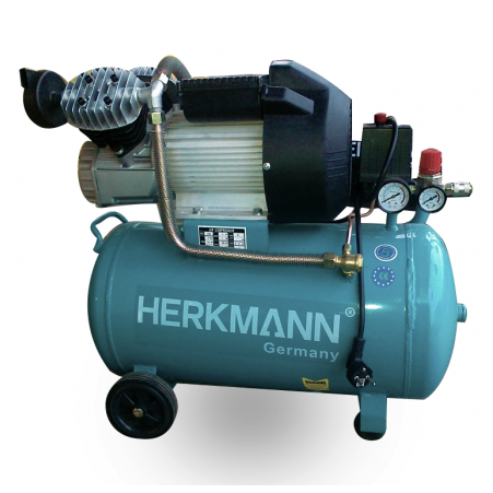 Oro kompresorius Herkmann 50L 2 cilindrų 3kW 380l/min